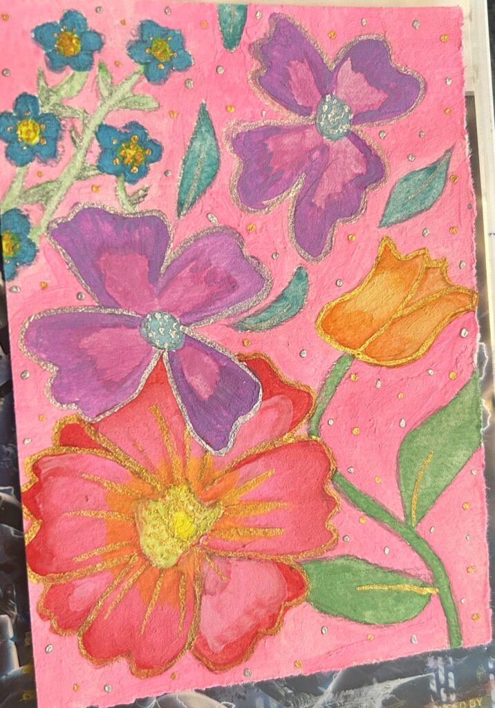  A painting i did that gave me confidence in painting flowers