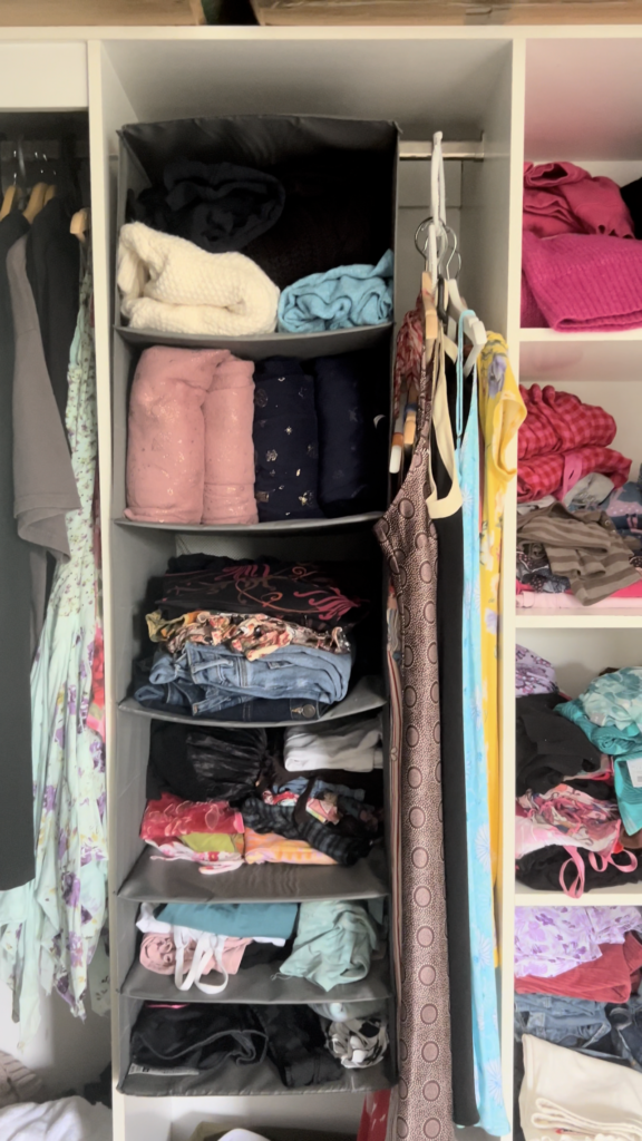 After: organised closet