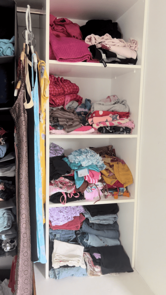 After: organised closet