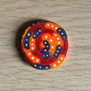 Handmade Groovy Circle Brooch